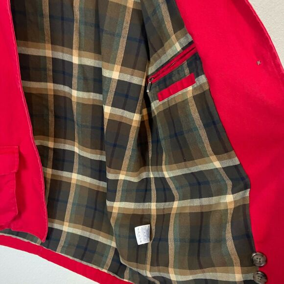 Lands End Vintage Women's Red Cotton Casual Utility Barn Jacket Size Medium - Picture 5 of 16